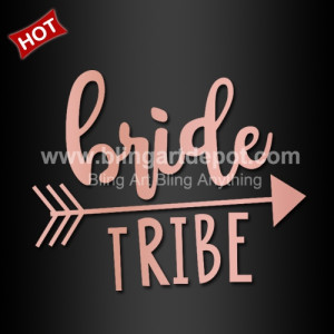 Bling Bride Tribe Metalic Rose Gold Foil Vinyl Heat Transfer for Garments